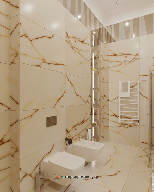 Легка грайлива ванна кімната у стилі сучасна класика