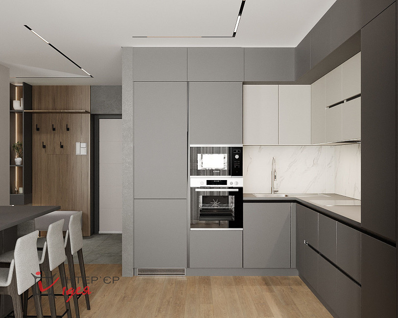 Кухня-вітальня площею 32 м²