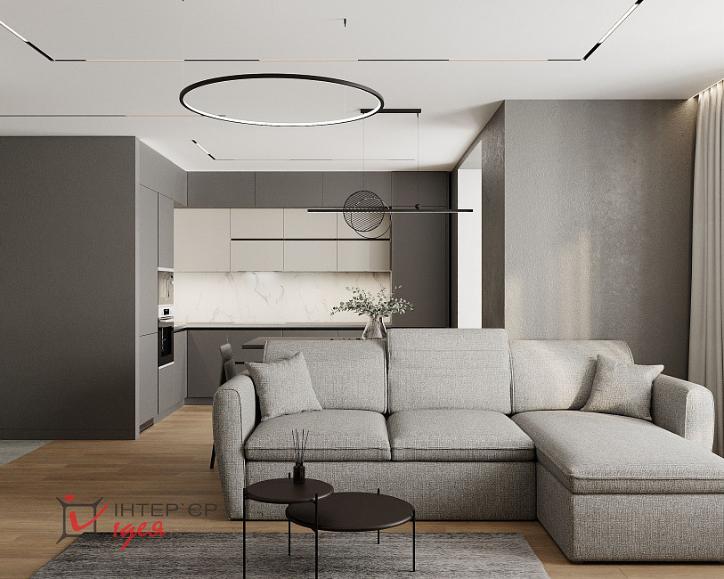 Кухня-вітальня площею 32 м²