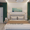 Дизайн спальні в тепло-смарагдовому кольорі