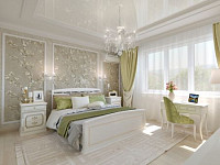 Дизайн спальні Срібло в класичному стилі. Дизайн СПАЛЬНІ