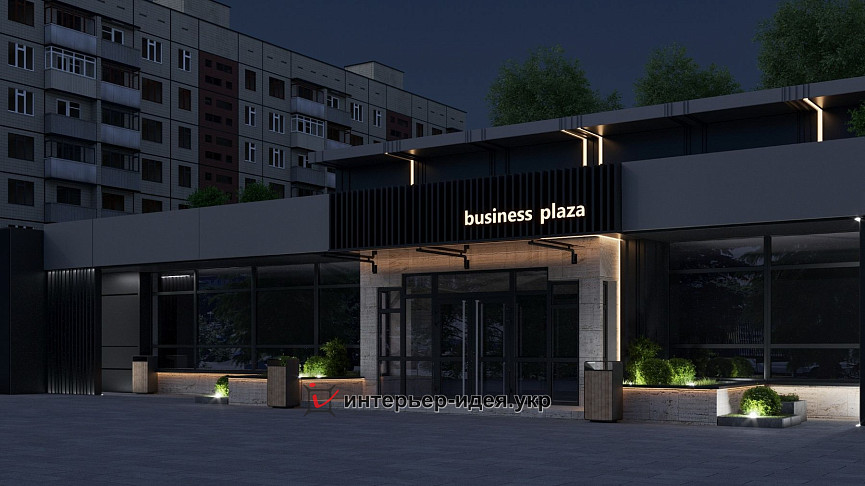 Дизайн фасада бизнес-центра в Черкассах