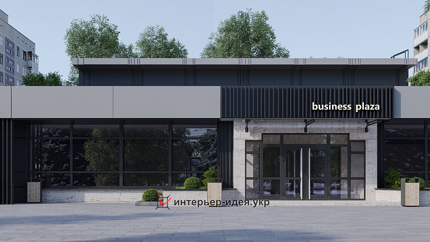 Дизайн фасада бизнес-центра в Черкассах