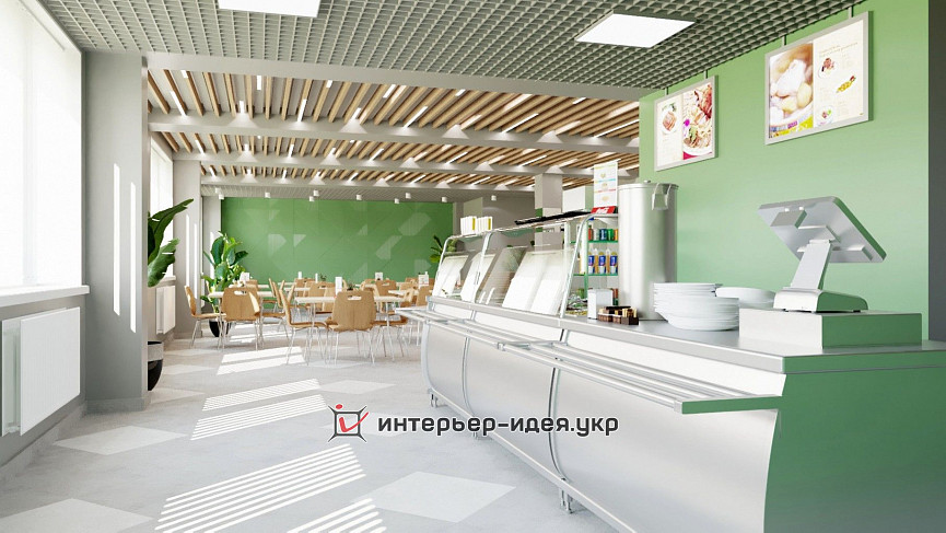 Дизайн їдальні для «Графія Україна» групи «ММ Пекеджінг» в м.Черкаси.