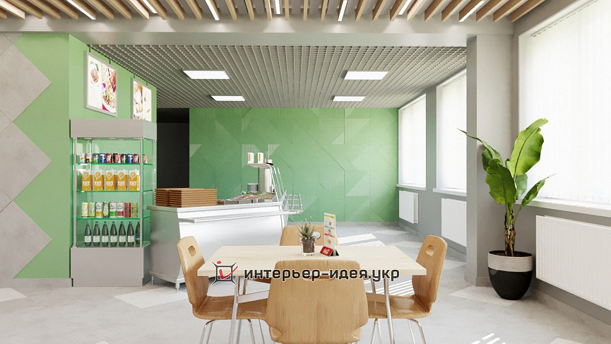 Дизайн їдальні для «Графія Україна» групи «ММ Пекеджінг» в м.Черкаси.