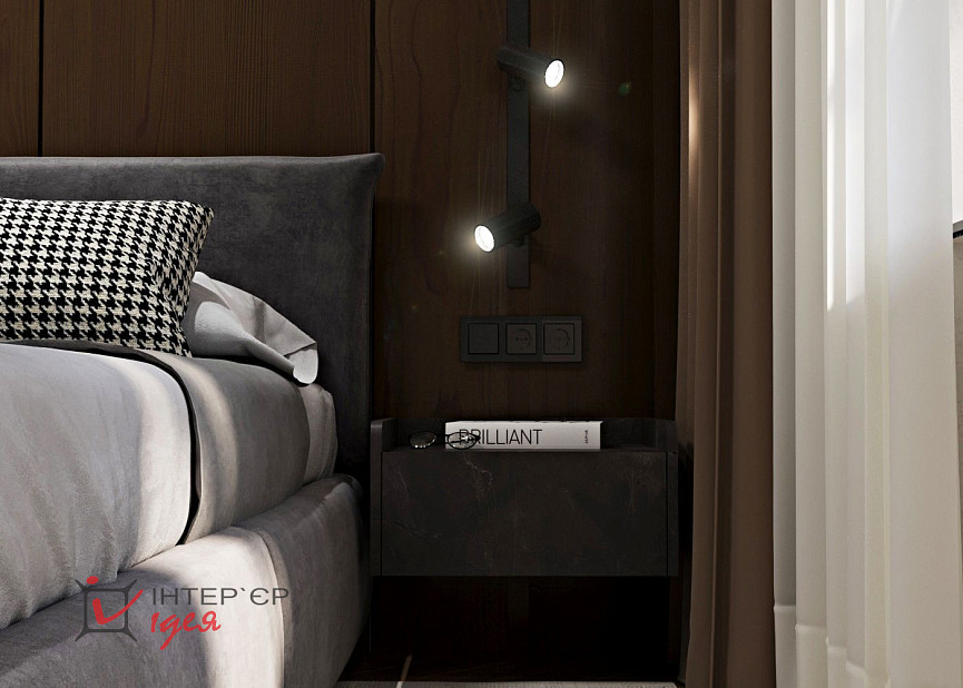 Спальня в стилі сучасний мінімалізм, 15 м²