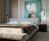 Дизайн спальні з контрастною стіною. Дизайн СПАЛЬНІ