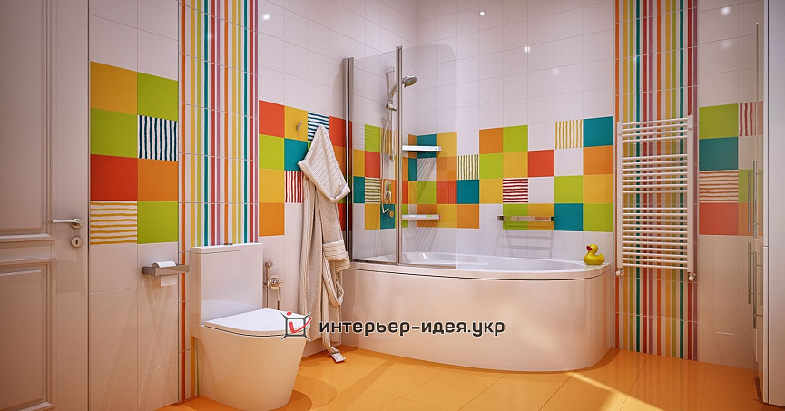 Дизайн дитячої ванної кімнати