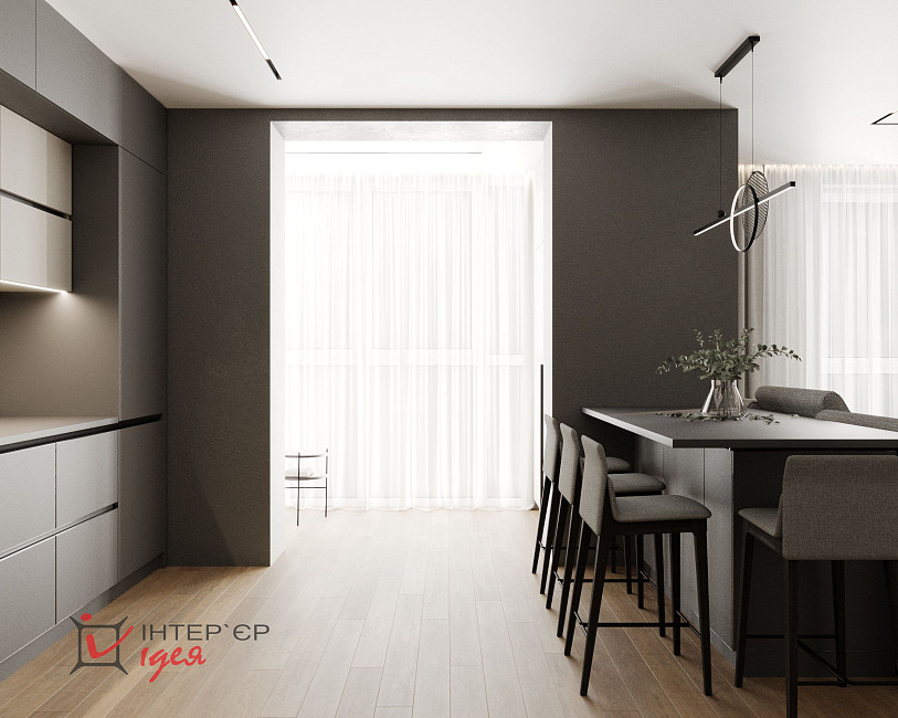 Кухня-вітальня площею 32 м²