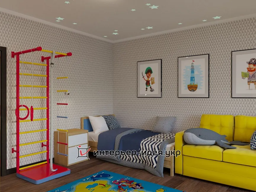 Дизайн сучасної дитячої для хлопчика