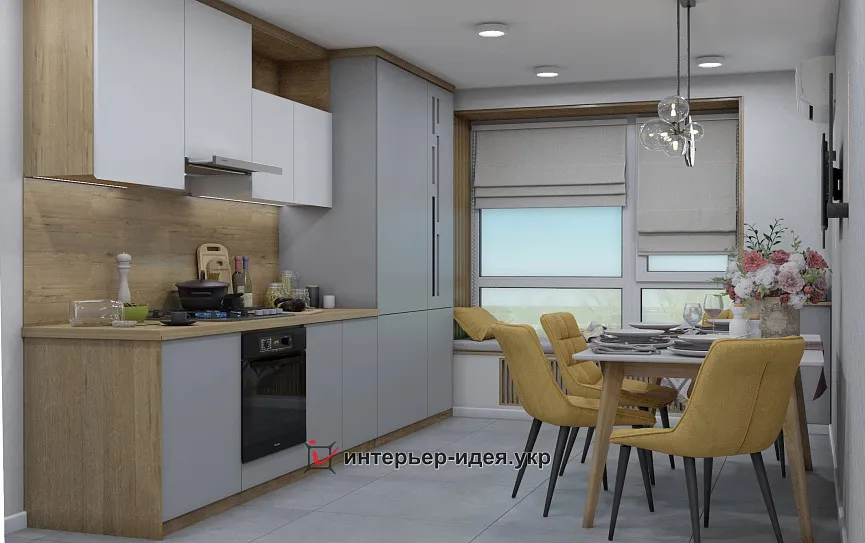 Кухня з жовтими акцентами