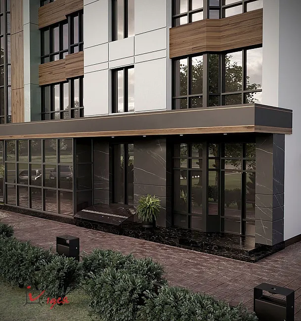 Дизайн фасаду багатоповерхівки в Черкасах, по вул. Шевченка, 184