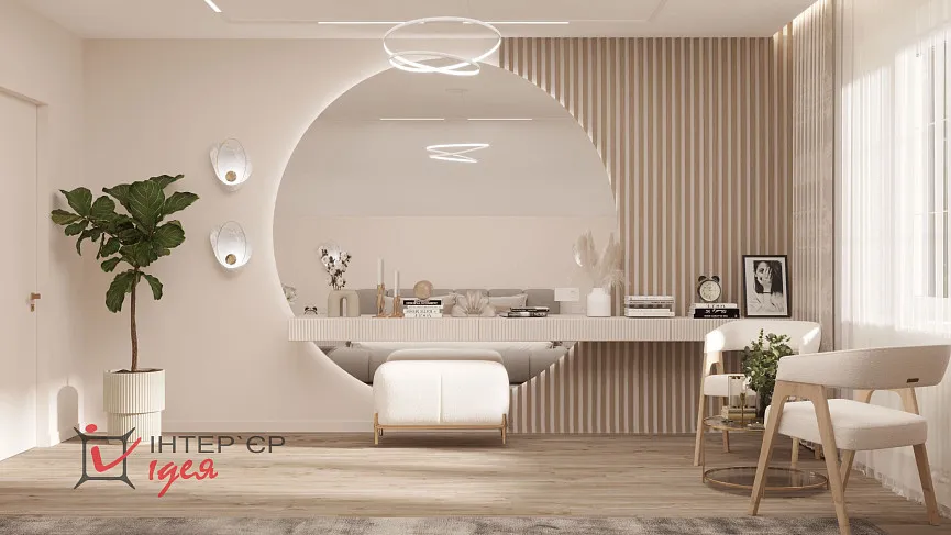 Сучасний мінімалізм в спальні 25 м.кв