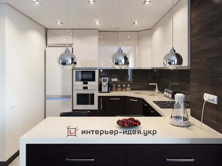 Стильний дизайн кухні-студії