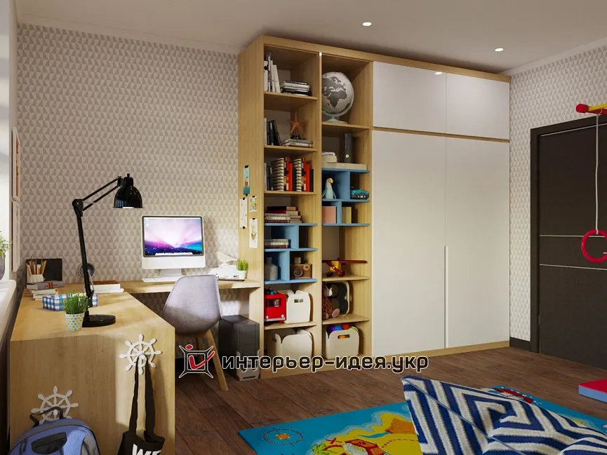 Дизайн сучасної дитячої для хлопчика