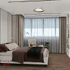 Спальня в цвете моко со смежной гардеробной комнатой