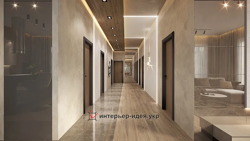 Вітальня та коридор житлового будинку в Запорізькій області