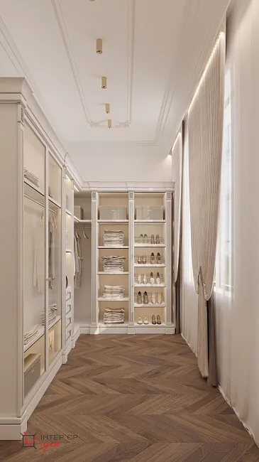 Мастер спальня з окремою гардеробною кімнатою