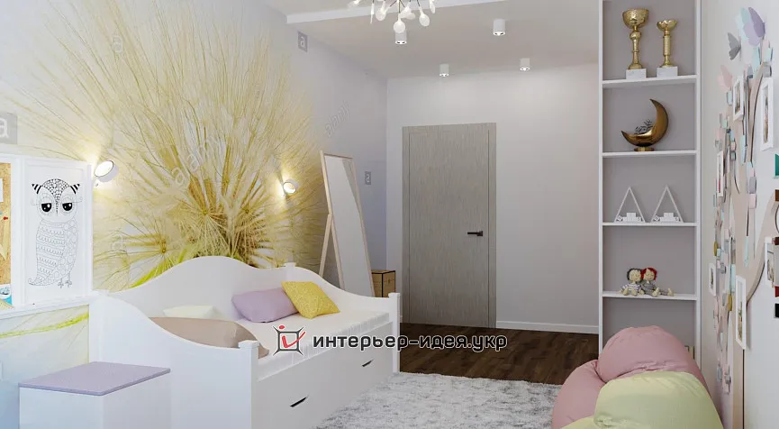 Ніжний і витончений дизайн дитячої для дівчинки