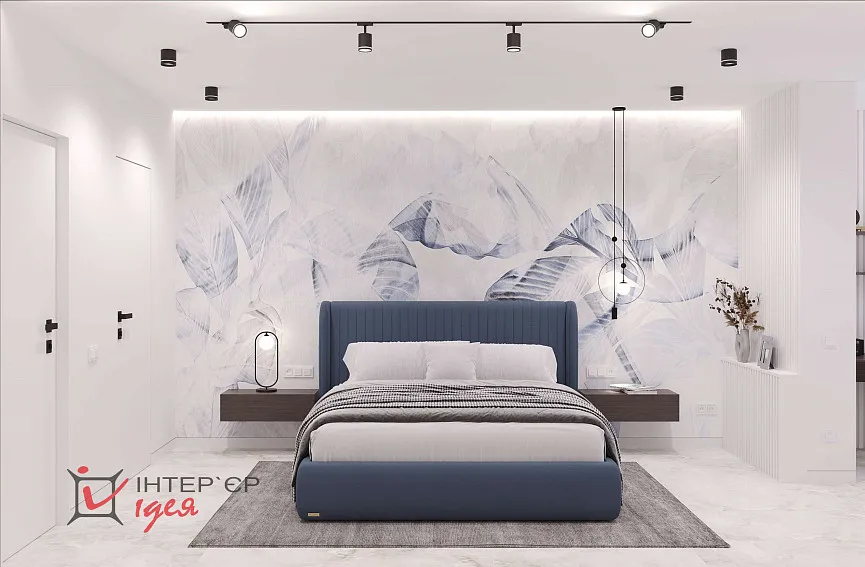 Спальня з гардеробною кімнатою 24 кв.м