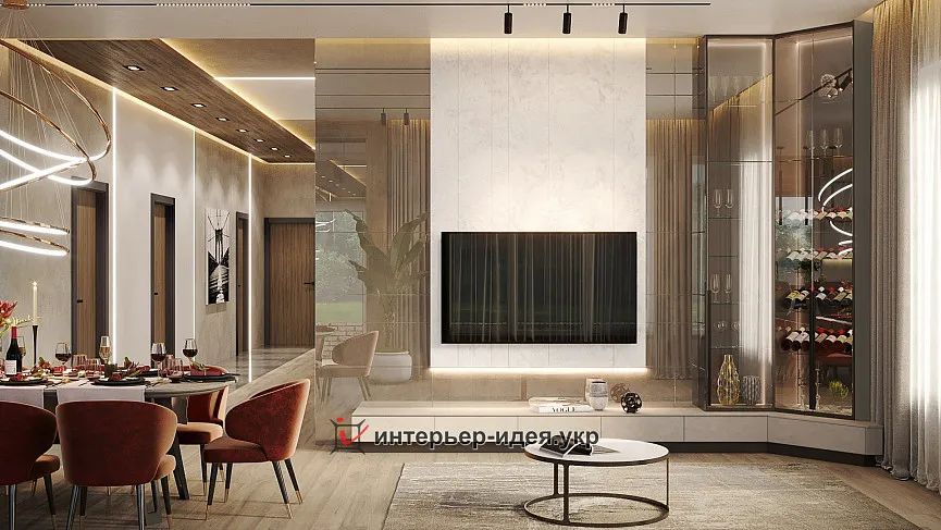 Вітальня та коридор житлового будинку в Запорізькій області