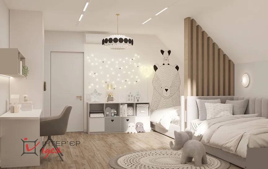 Дитяча кімната в сучасному стилі, 20 м.кв