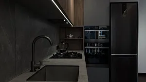 Ефектний та молодіжний дизайн кухні-студії