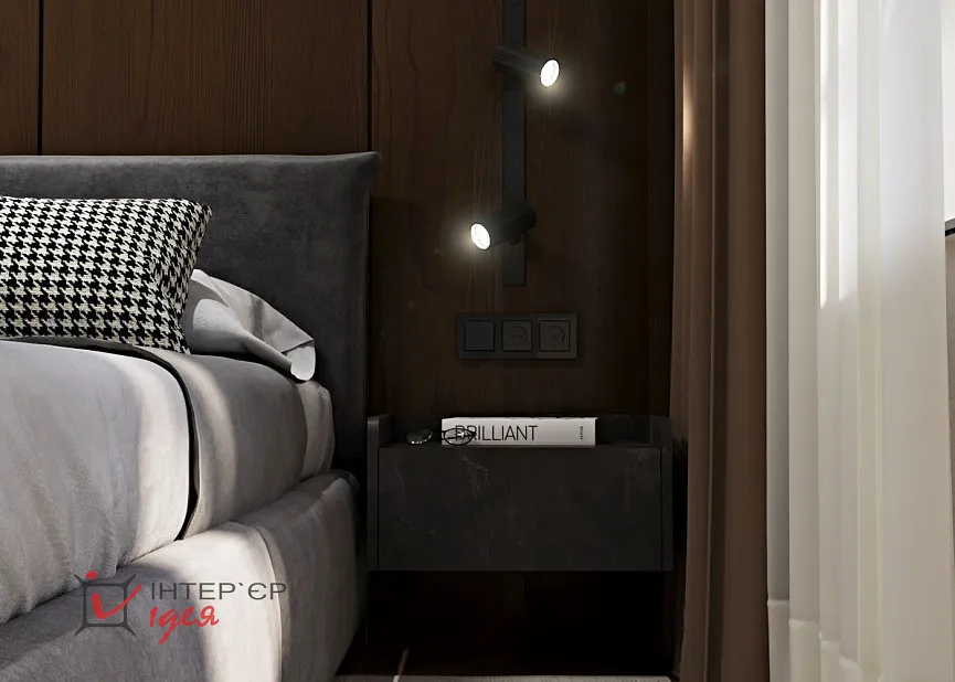 Спальня в стилі сучасний мінімалізм, 15 м²