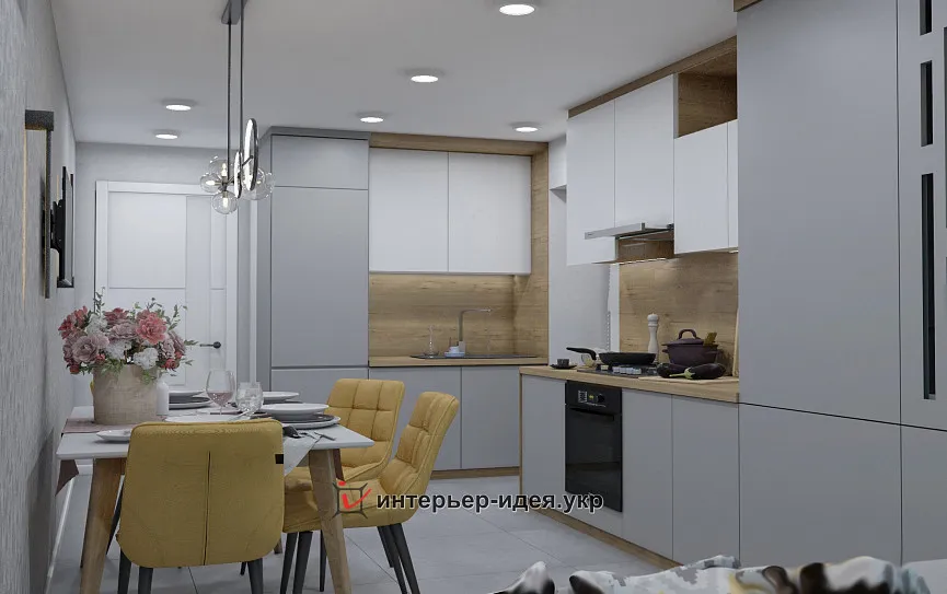Кухня з жовтими акцентами