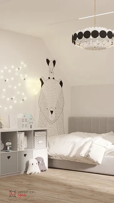 Дитяча кімната в сучасному стилі, 20 м.кв