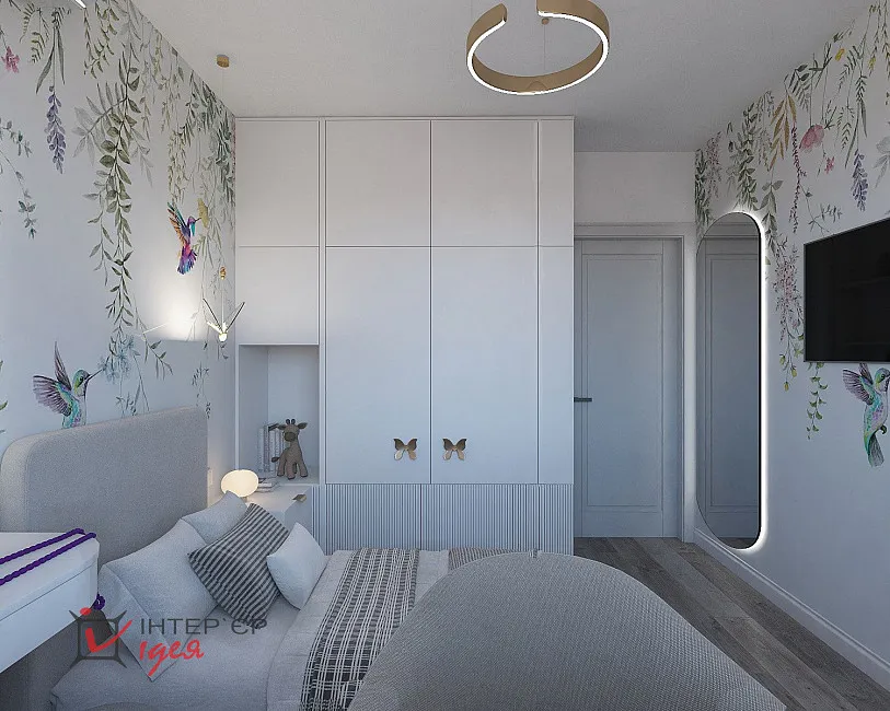 Дитяча кімната для дівчинки, 9.2 м²