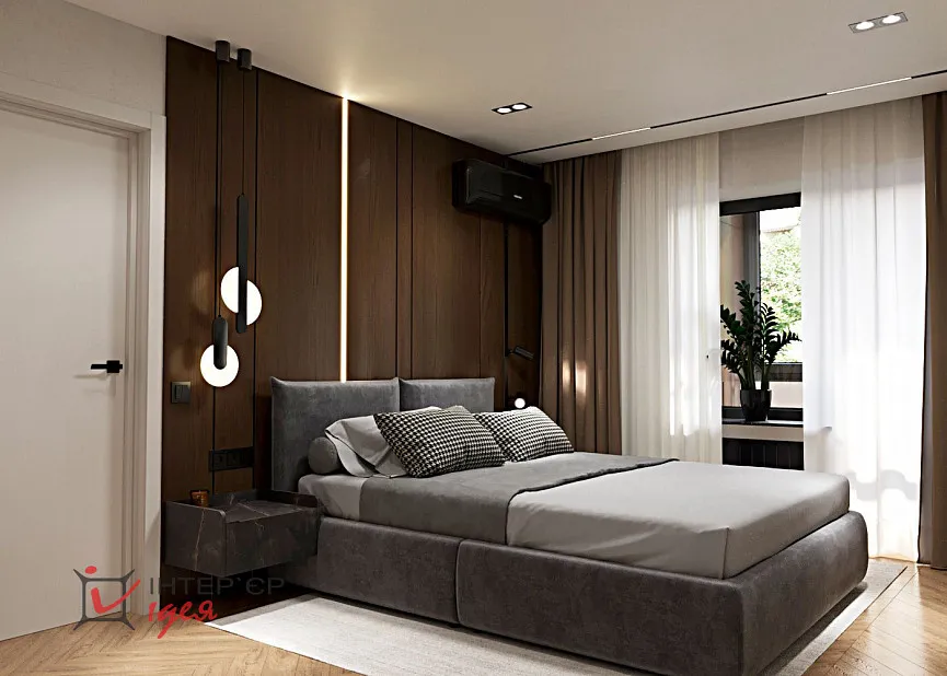 Спальня в стилі сучасний мінімалізм, 15 м²