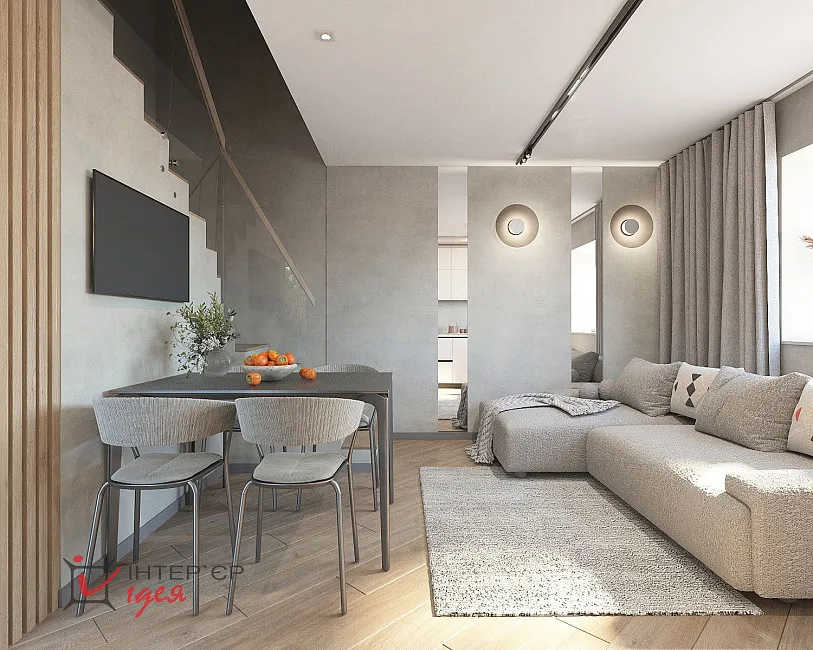 Кухня-студія 20 м² для молодої пари