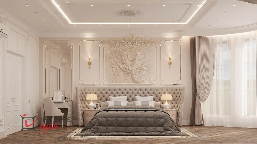 Мастер спальня з окремою гардеробною кімнатою