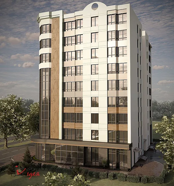 Дизайн фасаду багатоповерхівки в Черкасах, по вул. Шевченка, 184