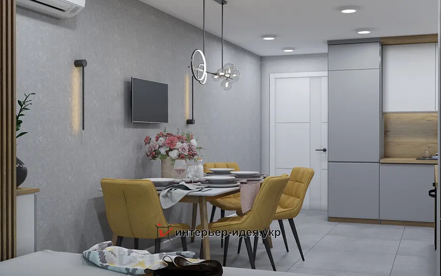 Кухня з жовтими акцентами