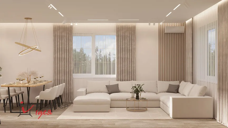 Сучасний мінімалізм в кухні-студії, 42 м.кв